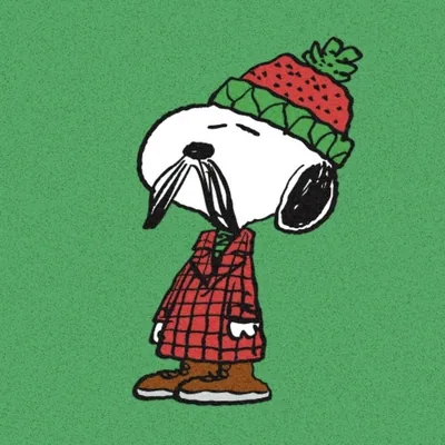 Winter lumberjack mustache and flannel shirt Snoopy PFP