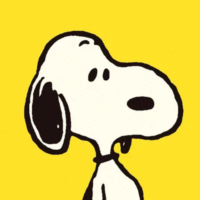 Classic yellow background cute vintage Snoopy PFP