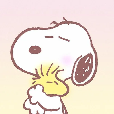 Cute Woodstock hug and blush Snoopy Avatar