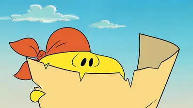 Pirate Woodstock holding a map under the clear blue sky for PC Wallpaper