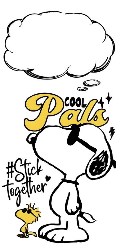 Cool Snoopy and Woodstock wearing sunglasses for iPhone Wallpaper